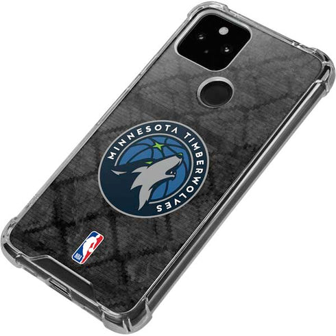 NBA Minnesota Timberwolves Dark Rust Google Pixel 5 Clear Case